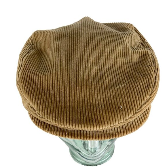 Vintage United Hatters Corduroy Cabbie Hat Newsboy - Picture 2 of 7